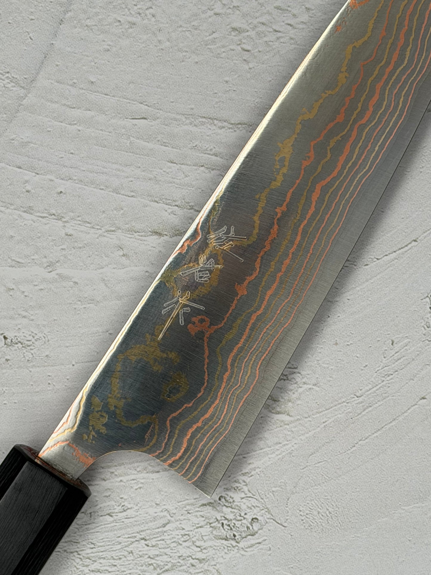 Takeshi Saji - Blue #2 Rainbow Damascus Gyuto 180mm
