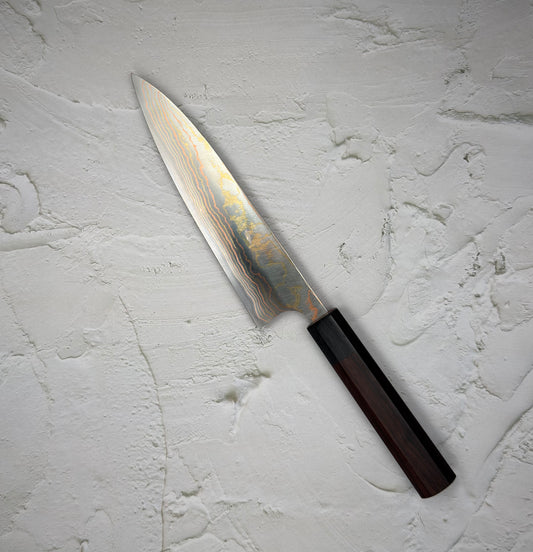 Takeshi Saji - Blue #2 Rainbow Damascus Gyuto 180mm